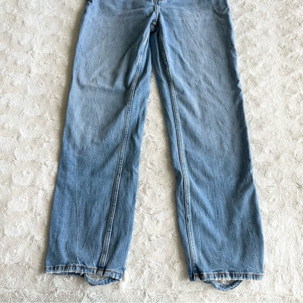 Abercrombie Jeans Womens 26 Blue Ankle Straight Ultra High Rise Distressed Med - Picture 5 of 11